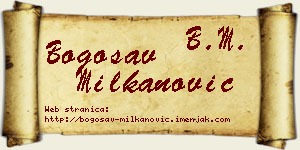 Bogosav Milkanović vizit kartica